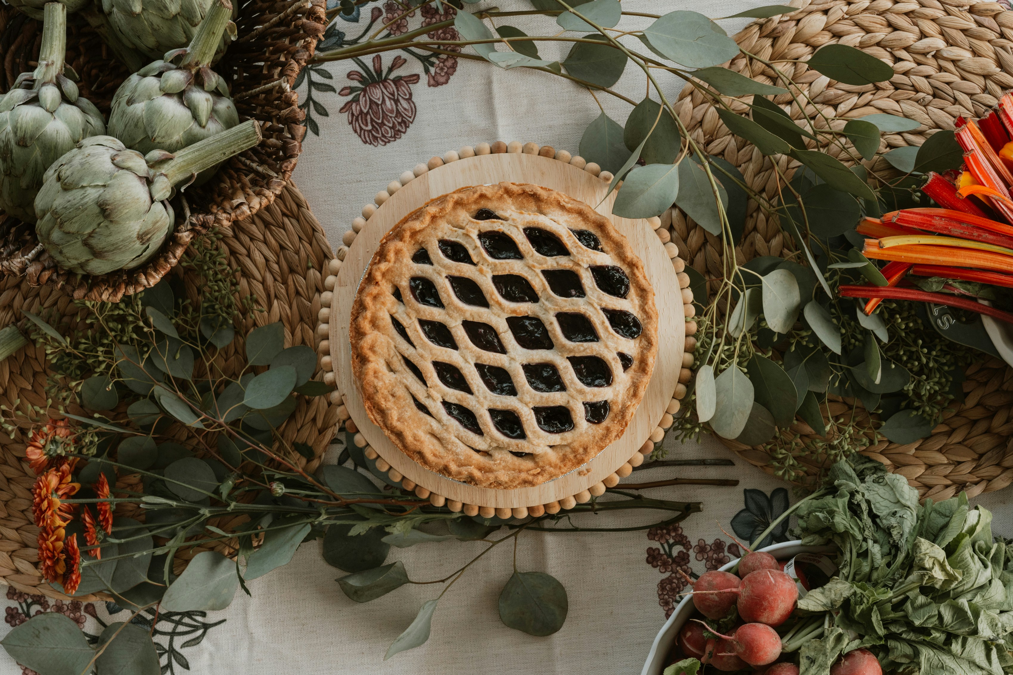 Delicious homemade food with fresh ingredients